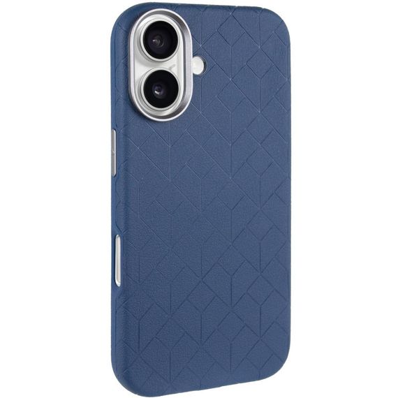 Шкіряний чохол Carved with MagSafe для Apple iPhone 16 (6.1") Blue