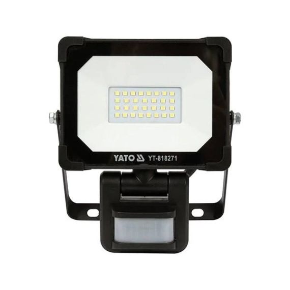 Прожектор з SMD-діодним випромінювачем і датчиком руху YATO  20 Вт, 230 В, 1900 лм, 30 діодів YT-818271 | Зображення 1