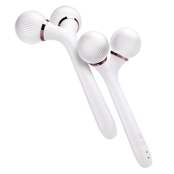 Электронный ультразвуковой ролик для лица и тела GESKE Sonic Facial&Body Roller 4в1 magenta, Бирюзовый | Зображення 5
