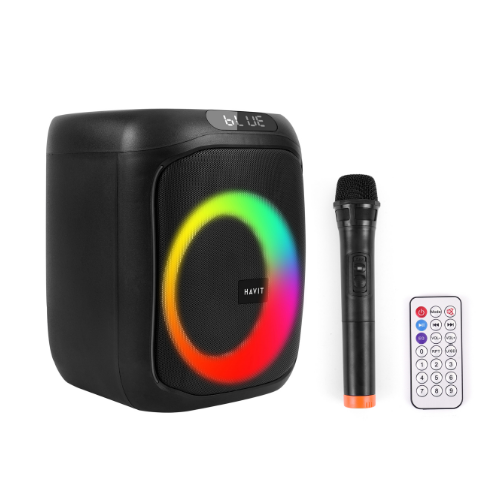 Портативна колонка HAVIT HV-SQ146BT 60W RGB Black (2шт/ящ) | Зображення 7