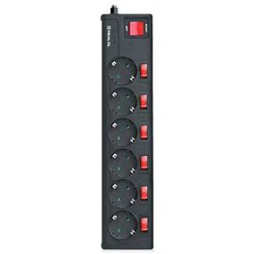 Мережевий фільтр живлення REAL-EL RS-6 EXTRA 1.8m, black (EL122300001) (EL122300001)
