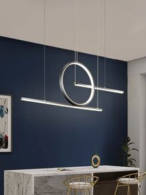 Люстра світлодіодна підвісна LED світильник для квартири на стелю лед 27161 Чорний 35-150х5х70 см.