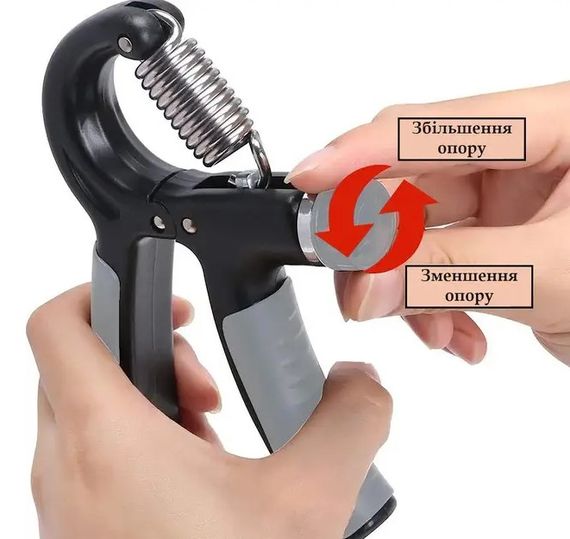 Еспандер кистьовий PowerPlay PP-4323 з регульованим навантаженням 10-40 кг Strength Grip Чорно-червоний (PP_4323_Bl/Red) | Зображення 1