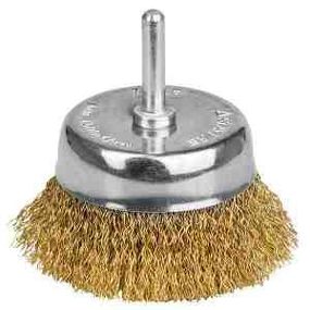 Щітка торцева d75*6мм гофр. латунь для дрилі NovoTools NovoAbrasive
