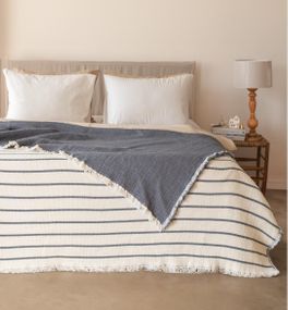 Муслінове покривало Moss Exclusive Muslin 230 х 250 см. Lacivert