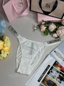 Трусики женские Victoria’s Secret Brazilian VERY SEXY Стразы Виктория Сикрет Бразилиан Белый, XL