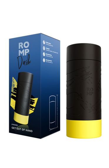 Мастурбатор с эффектом вакуума Romp Dash Black, богатая текстура, многоразовый | Зображення 6