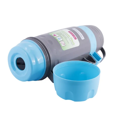 Термос 1л зі скляною колбою і 3 пластиковими чашками KAMILLЕ 2080 | Зображення 4