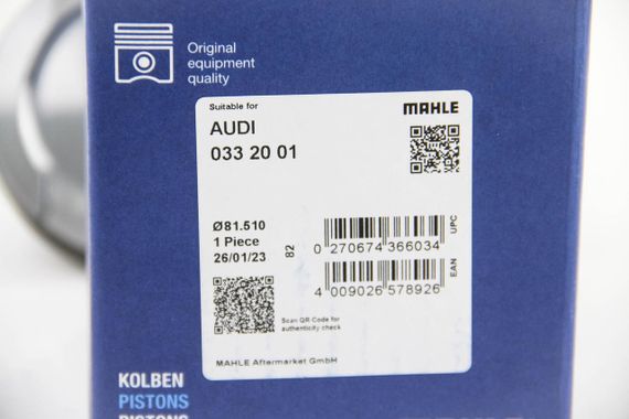 Поршень Caddy III 1.6i 81.5mm, MAHLE/KNECHT (0332001) | Зображення 2