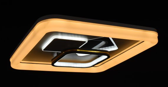 Люстра світлодіодна стельова LED світильник для квартири на стелю лед 27824 Білий 7х46х46 см. | Зображення 6