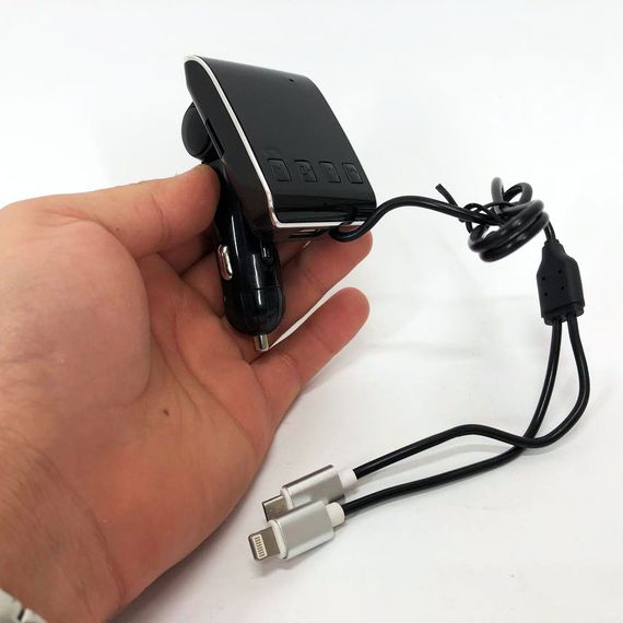 Блютуз трансмитер HZ H22 BT, Фм модулятор блютуз в машину, SI-247 Usb трансмиттер | Зображення 1