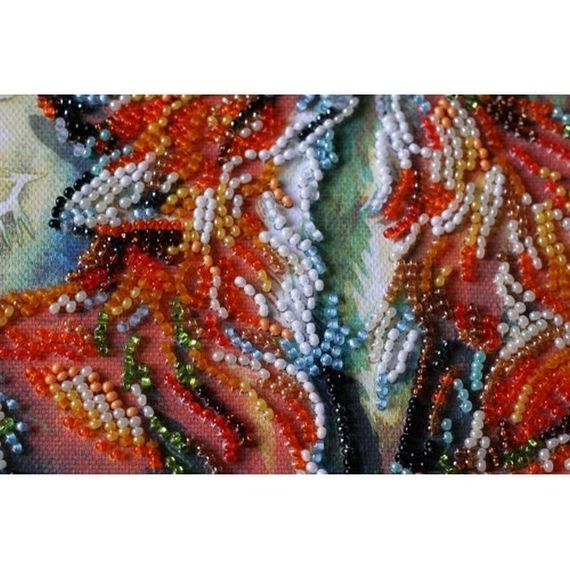 Набор-миди для вышивания бисером "Лисички" AMB-016 на натуральном холсте | Зображення 3