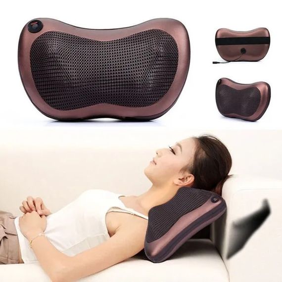 Массажная подушка для спины / Массажная подушка massage pillow 8028 / Подушка массажер WL-819 для спины