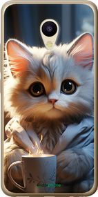Чохол на Meizu M5 Білий кіт "5646u-420-2448"