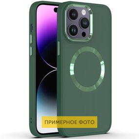 TPU чехол Bonbon Metal Style with MagSafe для Apple iPhone 14 Plus (6.7") Зеленый / Pine green