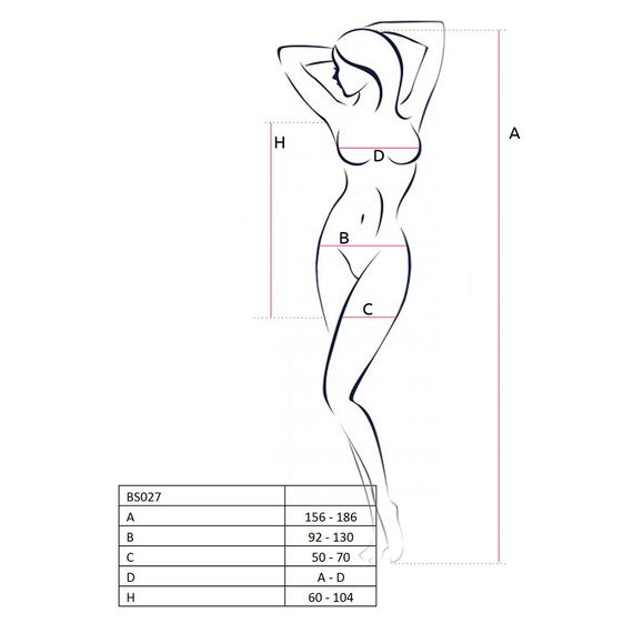 Бодістокінг Passion BS027 white, сукня-сітка на бретелях, дуже відверта | Зображення 3