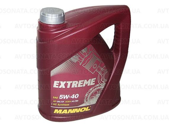 Масло моторное MANNOL Extreme синтетика 5w40 4L SN/CF