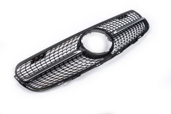 Передня решітка 2015-2019 (Diamond Black) З місцем під камеру для Mercedes GLC coupe C253 | Зображення 2