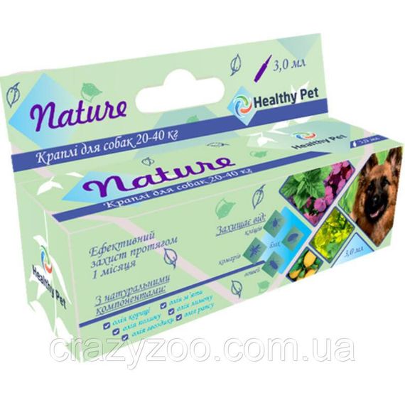 Краплі проти зовнішніх паразитів для собак Healthy Pet Nature 3 мл від 20 до 40 кг 209132