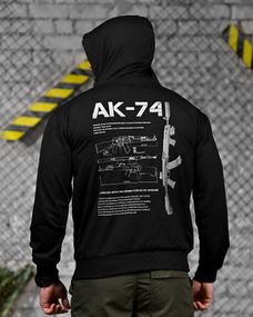 Тактическая худи MAKLIN   АК-74 черная  ДЛ7065