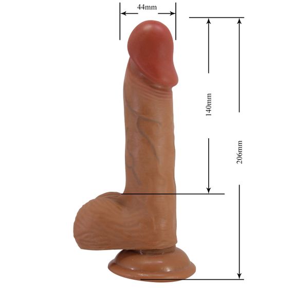 Фалоімітатор з мошонкою на присосці BAILE - Beautiful Catoblepas 8.1", BW-008106NR-1 Sex Aura | Зображення 7