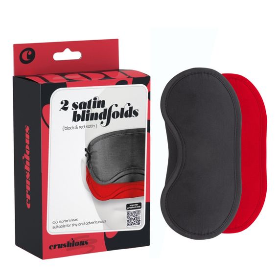 Набор из 2 масок для глаз CRUSHIOUS, чёрная и красная Sex Aura