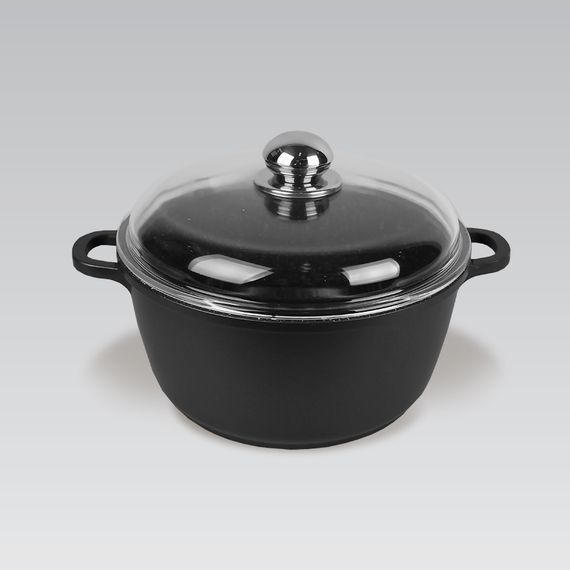 Каструля Maestro MR-4628C, 5.8 л, 26 см, алюмінієва з кришкою та антипригарним покриттям