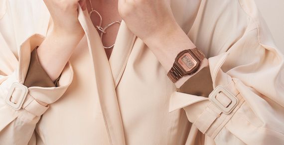 Жіночі вінтажні наручний годинник Casio оригінал Японія Collection A1000RG-5EF зі сталевим браслетом | Зображення 5