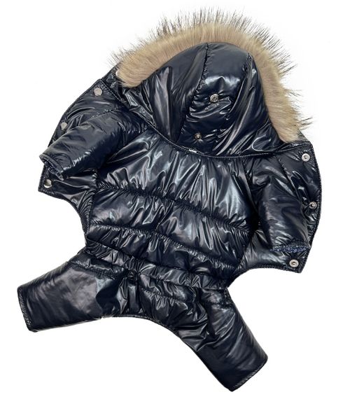 Зимовий комбінезон лакований синiй A-73 | Зображення 1