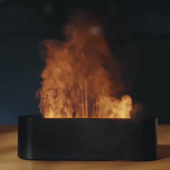 Зволожувач повітря - арома дифузор Diffuser А3 c пультом, ультразвуковий зволожувач з ефектом полум'я | Зображення 3