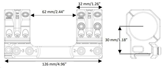Моноблок Spuhr SP-3001. d - 30 мм. Medium. Picatinny | Зображення 5