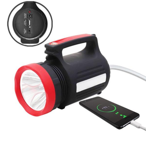 Переносной светодиодный фонарь светильник + Power Bank 2895U, 5W+20SMD, зарядка 220 В