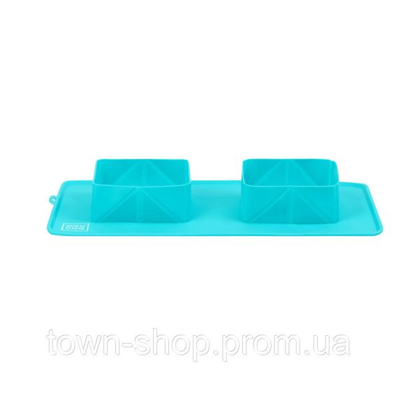 Миска складная WAUDOG Silicone, 385х230х50 мм голубой | Зображення 1