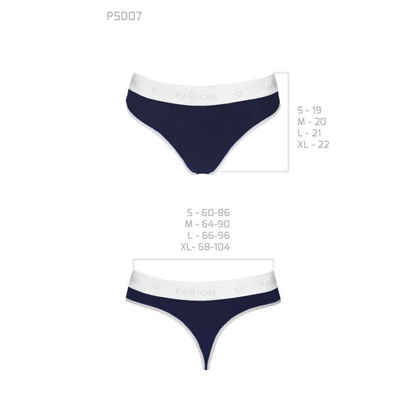Спортивні трусики-стрінги Passion PS007 PANTIES navy blue, size L | Зображення 5