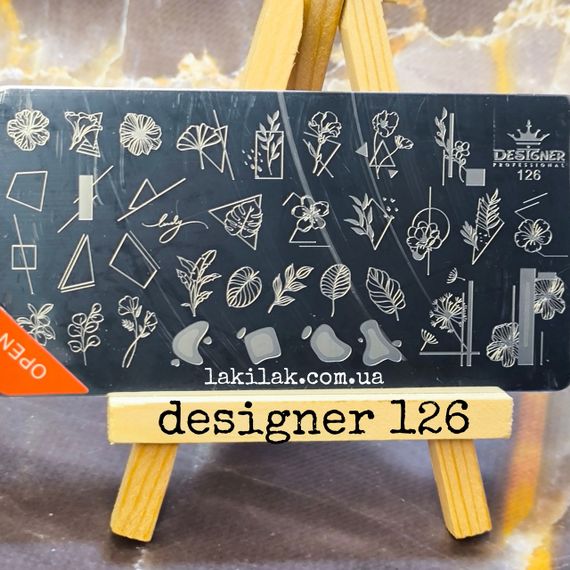 Пластина 126 для стемпінгу Designer Professional (12х6см)
