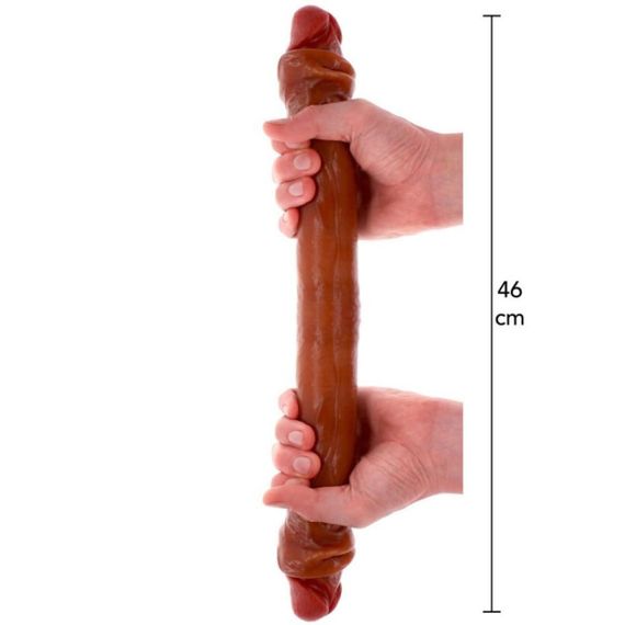 Фалос двосторонній ToyJoy Get Real Skin з крайнім тілом, мулат Sex Aura | Зображення 3