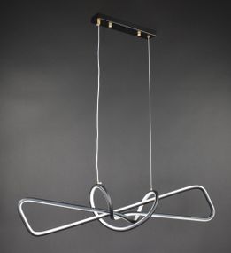 Люстра світлодіодна підвісна LED світильник для квартири на стелю лед 27482 Чорний 25-150х15х85 см.