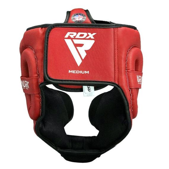 Шолом боксерський  RDX AURA PLUS T-17 Red/Black L (капа у комплекті) | Зображення 4