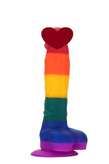 Радужный фаллоимитатор на присоске Dream toys Colourful Love Rainbow Dildo, 20 см х 3.8 см sexstyle
