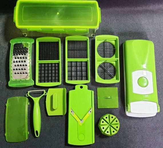 Мультислайсер Nicer Dicer Plus овочерізка механічна терка з насадкою для дрібних кубиків - 8828 | Зображення 2