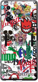 Чехол на Xiaomi Poco F4 GT Many different logos "4022u-2958-17620"