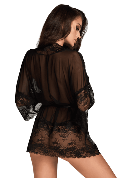 Пеньюар Kissable Midnight Kiss Negligee Чорний L/XL | Зображення 2