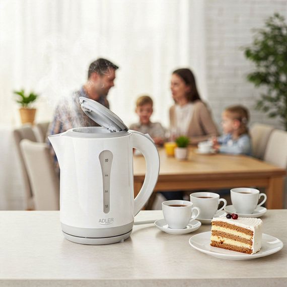 Електрочайник Adler AD 1244 білий 2,5 л, 2200 Вт | Зображення 7