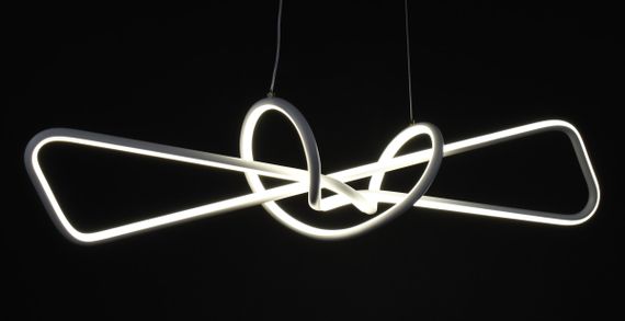 Люстра світлодіодна підвісна LED світильник для квартири на стелю лед 27485 Білий 25-150х15х100 см. | Зображення 4