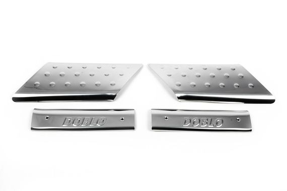 Накладки на внутрішні пороги (Omsa, нерж.) 3 двері для Fiat Doblo I 2001-2005 рр | Зображення 3