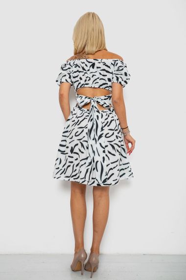 Платье софт с принтом, цвет белый, 230R0105-1 | Зображення 3