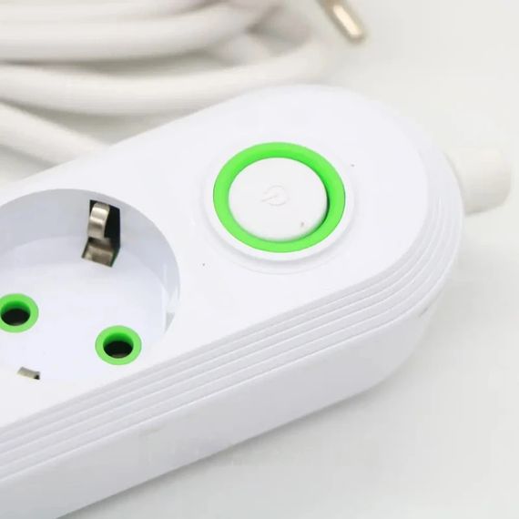 Мережевий фільтр-подовжувач 2м, 5 розеток, 3хUSB з швидкою зарядкою, Maxxter SPM5-G-6G (23457281401_324) | Зображення 3