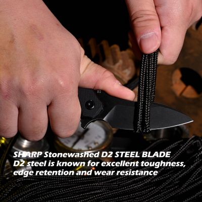 Нож Hightron Mini Ventura, D2, G10, чорний, чорний stonewash клинок (HK05BLKBS) | Зображення 3