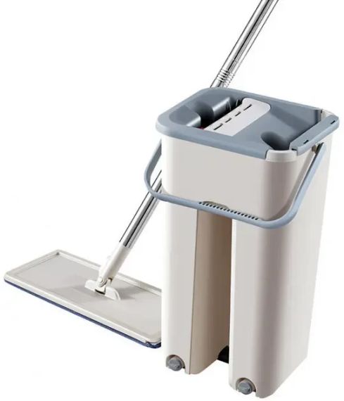 Швабра з відром і самовіджимом , Spin Mop Scratch Cleaning 360, швабра ледарка 6 л | Зображення 3