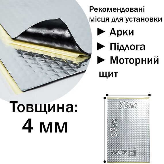 Віброізоляція Vibrex Master 4 для автомобілів шумоізоляція рулонна поглинання звуку матеріал надійний. | Зображення 3